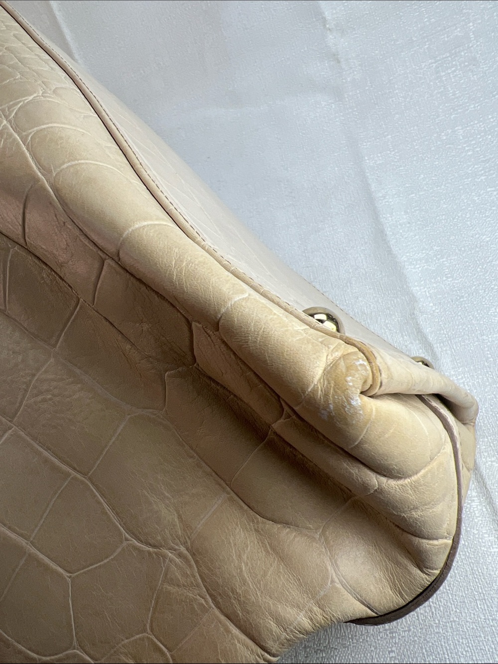 Furla crocodile embossed, beige large tote Giftaway5/19/26 - Picture 5 of 12